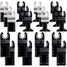 20 multi-outils oscillants bi-métal à dégagement rapide, lames de scie oscillantes en plastique métal bois